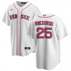 Men Boston Red Sox 25 Josh Winckowski White Cool Base Stitched Baseball Jersey