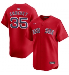 Men Boston Red Sox 35 Garrett Crochet Red 2024 Alternate Limited Stitched Baseball Jersey