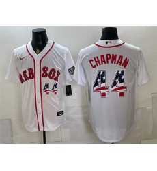 Men Boston Red Sox 44 Aroldis Chapman White 2026 USA 250 Fourth of July Home Stitched Baseball Jersey Men Boston Red Sox 44 Aroldis Chapman White 2026 USA 250 Fourth of July Home Stitched Baseball Jersey