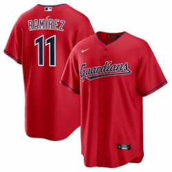 Men Cleveland Guardians 11 Jos E9 Ram EDrez Red Cool Base Stitched Baseball Jerse