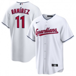 Men Cleveland Guardians 11 Jos E9 Ram EDrez White Cool Base Stitched Baseball jersey