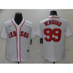 Men Men Boston Red Sox 99 Verdugo White Game 2021 Nike MLB Jersey