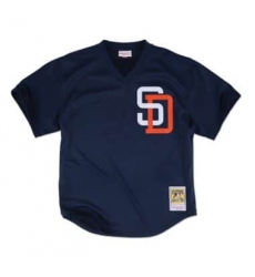 Men San Diego Pads Navy Blue Blank Mitchell Ness Jersey