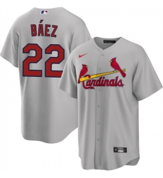 Men St  Louis Cardinals  22 Joshua Baez Grey Cool Base Stitched Baseball Jersey