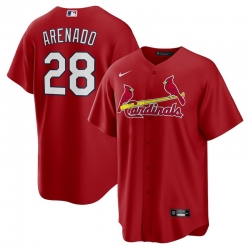 Men St.Louis Cardinals 28 Nolan Arenado Red Nike Cool Base Jersey