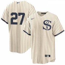 Men White Sox 27 Lucas Giolito Cream 2021 Field Of Dreams Cool Base Jersey