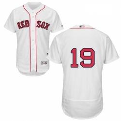 Mens Majestic Boston Red Sox 19 Jackie Bradley Jr White Flexbase Authentic Collection MLB Jersey