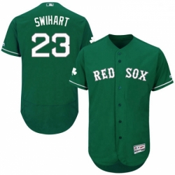 Mens Majestic Boston Red Sox 23 Blake Swihart Green Celtic Flexbase Authentic Collection MLB Jersey