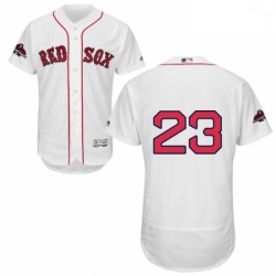 Mens Majestic Boston Red Sox 23 Blake Swihart White Home Flex Base Authentic Collection 2018 World Series Jersey