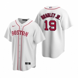 Mens Nike Boston Red Sox 19 Jackie Bradley Jr White Alternate Stitched Baseball Jersey