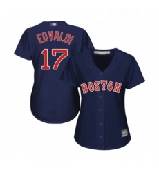 Womens Boston Red Sox 17 Nathan Eovaldi Replica Navy Blue Alternate Road Baseball Jersey 