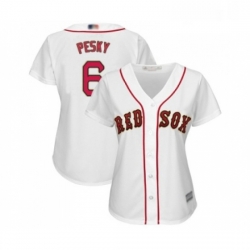 Womens Boston Red Sox 6 Johnny Pesky Authentic White 2019 Gold Program Cool Base Baseball Jersey