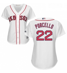 Womens Majestic Boston Red Sox 22 Rick Porcello Authentic White Home MLB Jersey