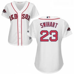 Womens Majestic Boston Red Sox 23 Blake Swihart Authentic White Home 2018 World Series Champions MLB Jersey