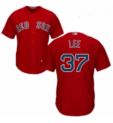 Youth Majestic Boston Red Sox 37 Bill Lee Authentic Red Alternate Home Cool Base MLB Jersey