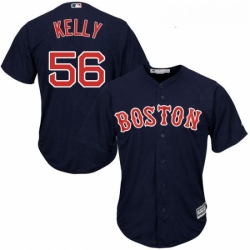 Youth Majestic Boston Red Sox 56 Joe Kelly Replica Navy Blue Alternate Road Cool Base MLB Jersey