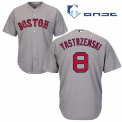 Youth Majestic Boston Red Sox 8 Carl Yastrzemski Authentic Grey Road Cool Base MLB Jersey