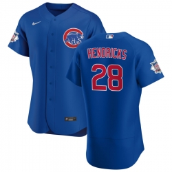 Men Chicago Cubs 28 Kyle Hendricks Men Nike Royal Alternate 2020 Flex Base Player Jersey