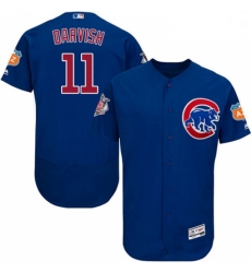 Mens Majestic Chicago Cubs 11 Yu Darvish Royal Blue Alternate Flex Base Authentic Collection MLB Jersey