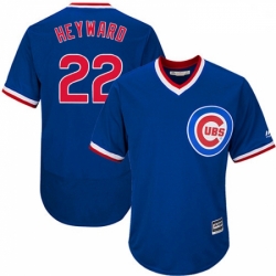 Mens Majestic Chicago Cubs 22 Jason Heyward Royal Blue Flexbase Authentic Collection Cooperstown MLB Jersey