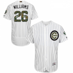 Mens Majestic Chicago Cubs 26 Billy Williams Authentic White 2016 Memorial Day Fashion Flex Base MLB Jersey