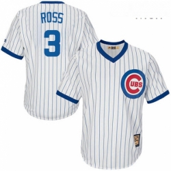 Mens Majestic Chicago Cubs 3 David Ross Replica White Home Cooperstown MLB Jersey