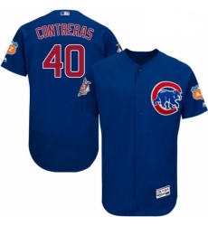 Mens Majestic Chicago Cubs 40 Willson Contreras Royal Blue Alternate Flexbase Authentic Collection MLB Jersey