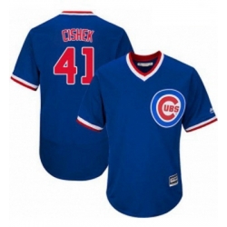 Mens Majestic Chicago Cubs 41 Steve Cishek Royal Blue Cooperstown Flexbase Authentic Collection MLB Jersey 