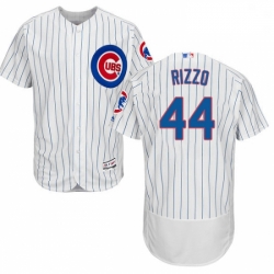 Mens Majestic Chicago Cubs 44 Anthony Rizzo White Home Flex Base Authentic Collection MLB Jersey