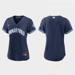 Chicago Cubs Women Nike 2021 City Connect Navy MLB Jersey