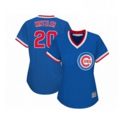 Womens Chicago Cubs 20 Brandon Kintzler Authentic Royal Blue Cooperstown Baseball Jersey 