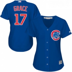 Womens Majestic Chicago Cubs 17 Mark Grace Authentic Royal Blue Alternate MLB Jersey