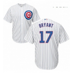 Youth Majestic Chicago Cubs 17 Kris Bryant Authentic White Home Cool Base MLB Jersey