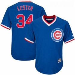 Youth Majestic Chicago Cubs 34 Jon Lester Replica Royal Blue Cooperstown Cool Base MLB Jersey