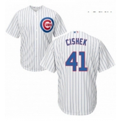 Youth Majestic Chicago Cubs 41 Steve Cishek Replica White Home Cool Base MLB Jersey 