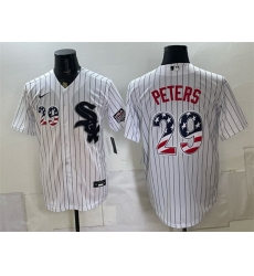 Men Chicago White Sox 29 Tristan Peters White 2026 USA 250 Fourth of July Stitched Baseball Jersey Men Chicago White Sox 29 Tristan Peters White 2026 USA 250 Fourth of July Stitched Baseball Jersey
