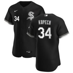 Men Chicago White Sox 34 Michael Kopech Men Nike Black Alternate 2020 Flex Base Player MLB Jersey