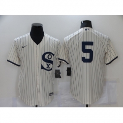 Men Chicago White Sox 5 Yolmer Sanchez Cream Game 2021 Field of Dreams Jersey