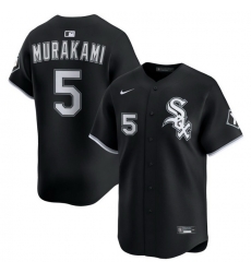 Men Chicago White Sox Nike Black Alternate Limited Jersey Murakami Munetaka 5