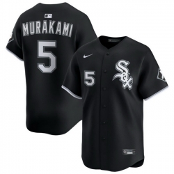 Men Chicago White Sox Nike Black Alternate Limited Jersey Murakami Munetaka 5
