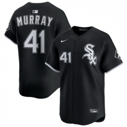 Men Chicago White Sox Nike Black Alternate Limited Jersey Murray Tanner 41