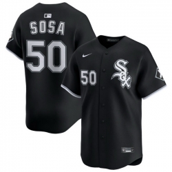 Men Chicago White Sox Nike Black Alternate Limited Jersey Sosa Lenyn 50