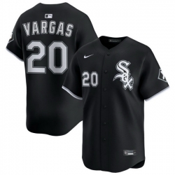 Men Chicago White Sox Nike Black Alternate Limited Jersey Vargas Miguel 20