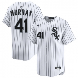 Men Chicago White Sox Nike Home Limited Jersey White Murray Tanner 41