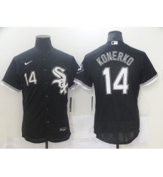 Men Nike Chicago White Sox Paul Konerko 14 Authentic Black Alternate Home Cool Base MLB Jersey