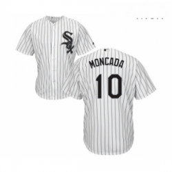 Mens Majestic Chicago White Sox 10 Yoan Moncada Replica White Home Cool Base MLB Jerseys 