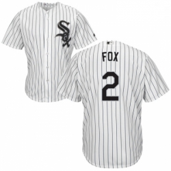 Mens Majestic Chicago White Sox 2 Nellie Fox White Home Flex Base Authentic Collection MLB Jersey