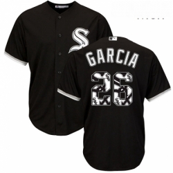 Mens Majestic Chicago White Sox 26 Avisail Garcia Authentic Black Team Logo Fashion Cool Base MLB Jersey