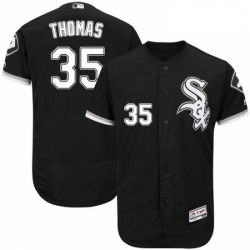 Mens Majestic Chicago White Sox 35 Frank Thomas Black Flexbase Authentic Collection MLB Jersey