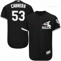 Mens Majestic Chicago White Sox 53 Melky Cabrera Authentic Black Alternate Home Cool Base MLB Jersey